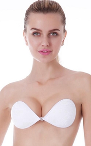 N049-2 white lace Invisible Bras